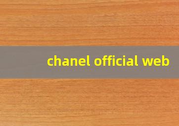 chanel official web